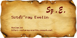 Sztáray Evelin névjegykártya
